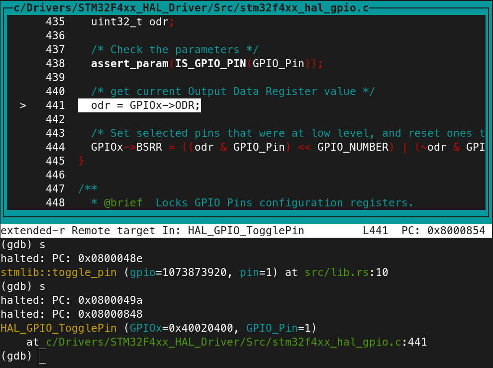 code halting in the stm hal lib